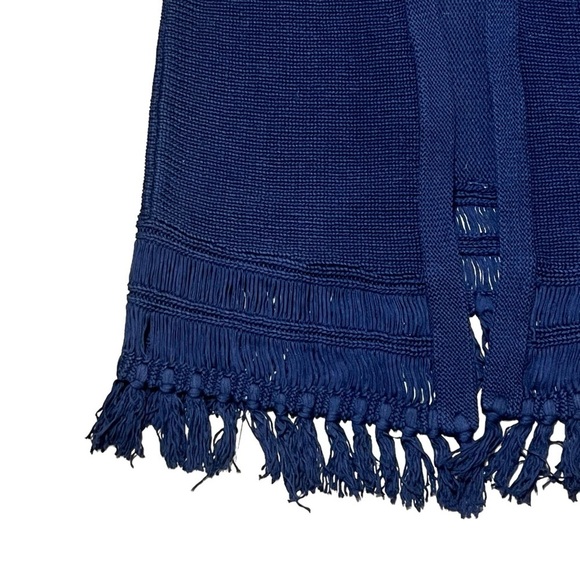 Lilly Pulitzer Bedford resort open front knit cardigan with tassel trim in navy - Picture 5 of 9